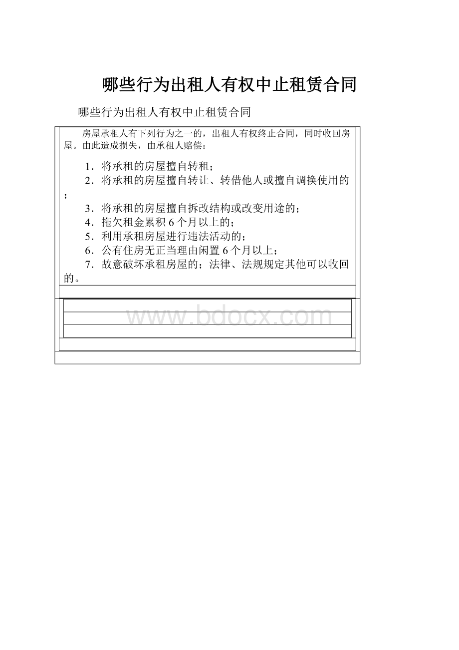 哪些行为出租人有权中止租赁合同.docx_第1页