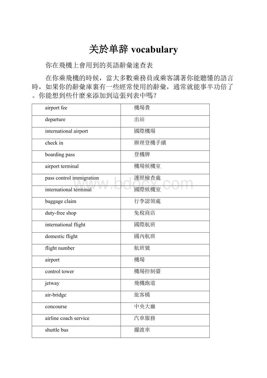 关於单辞vocabulary.docx_第1页