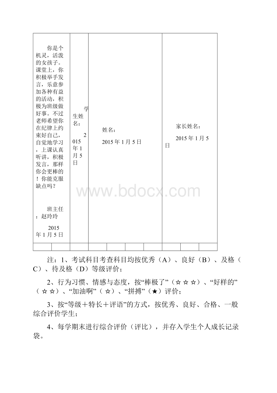 学生综合素质评价表女反面.docx_第2页