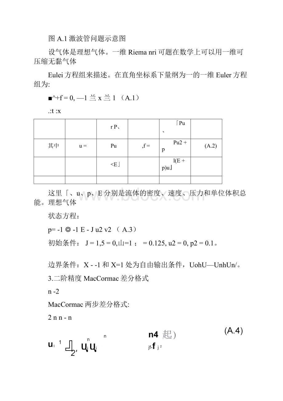 一维黎曼问题数值解与计算程序.docx_第2页