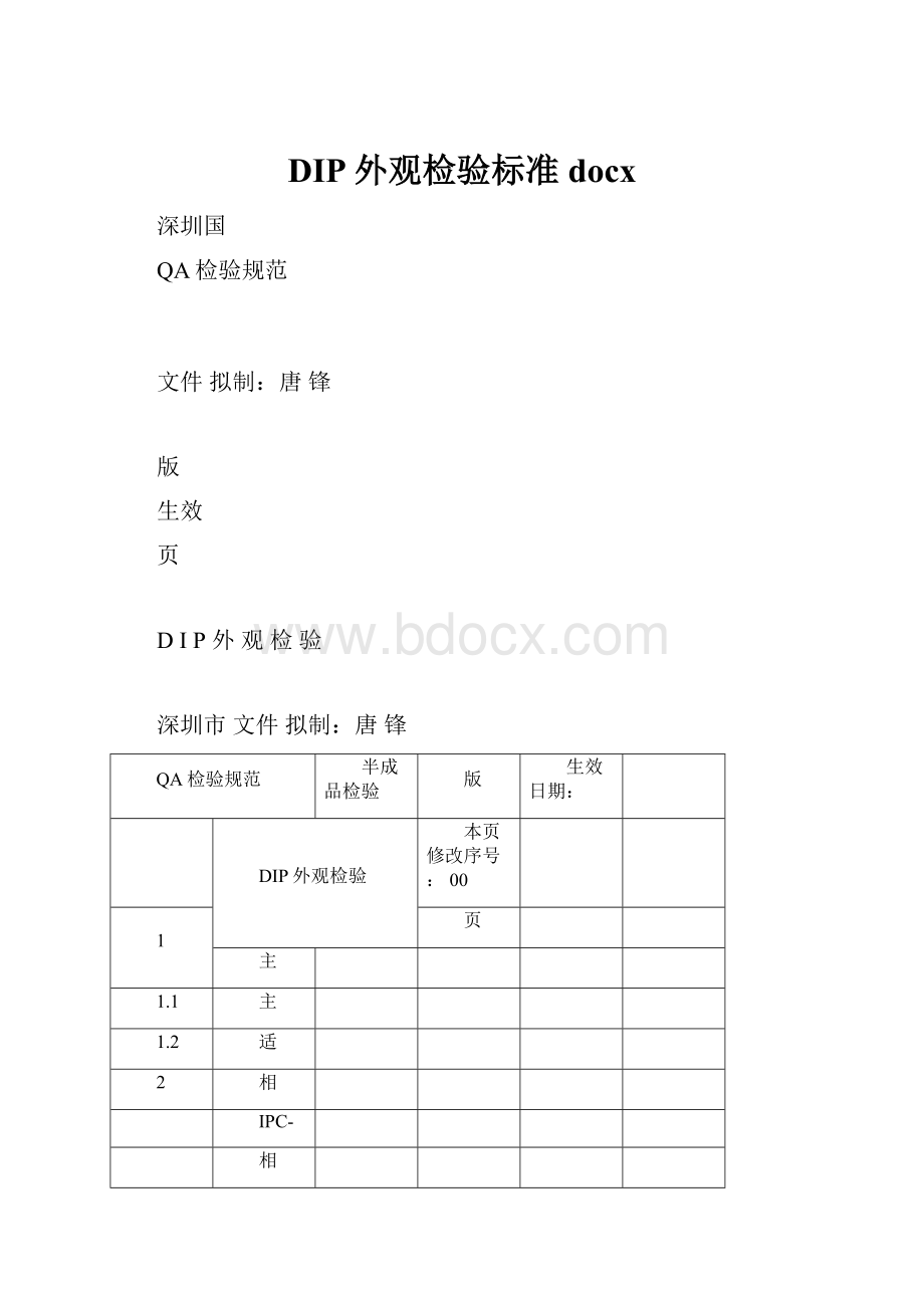 DIP外观检验标准docx.docx