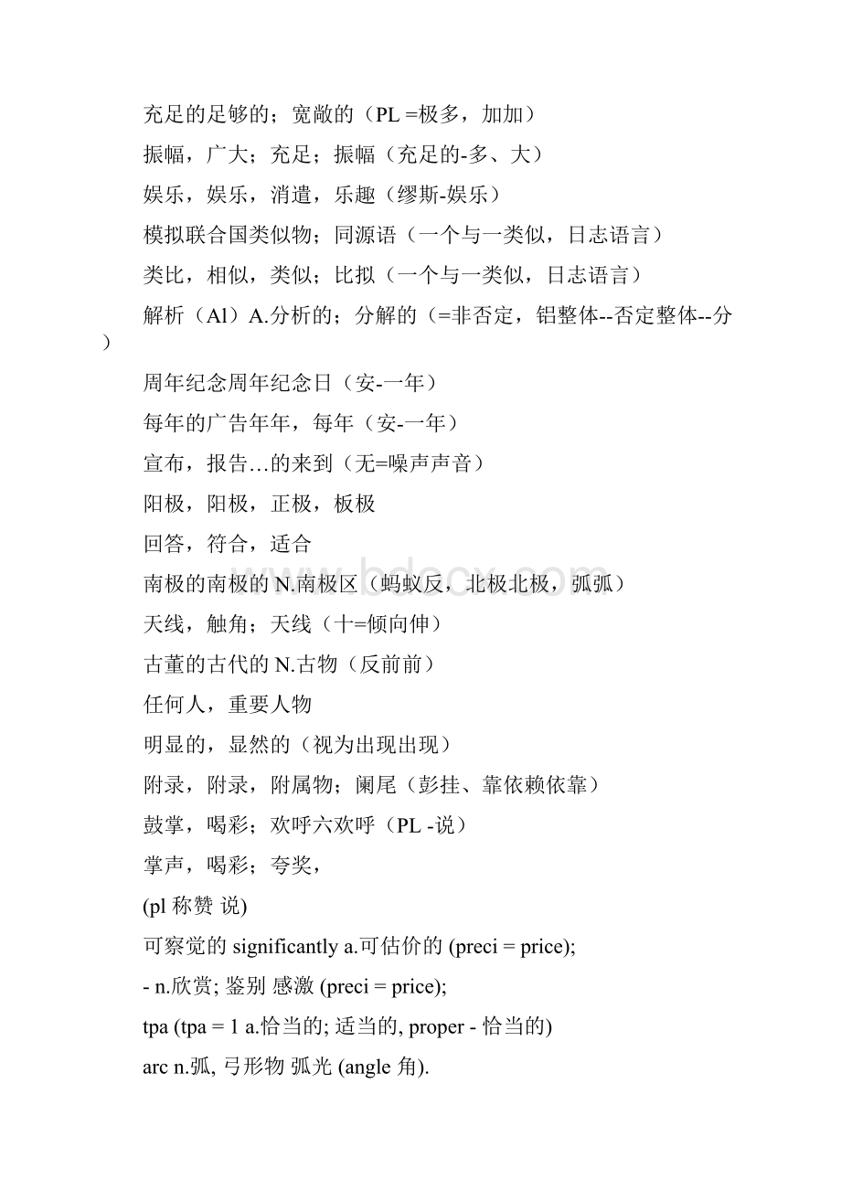 大学英语六级考试大纲核心难词CET six syllabus core difficult word.docx_第3页