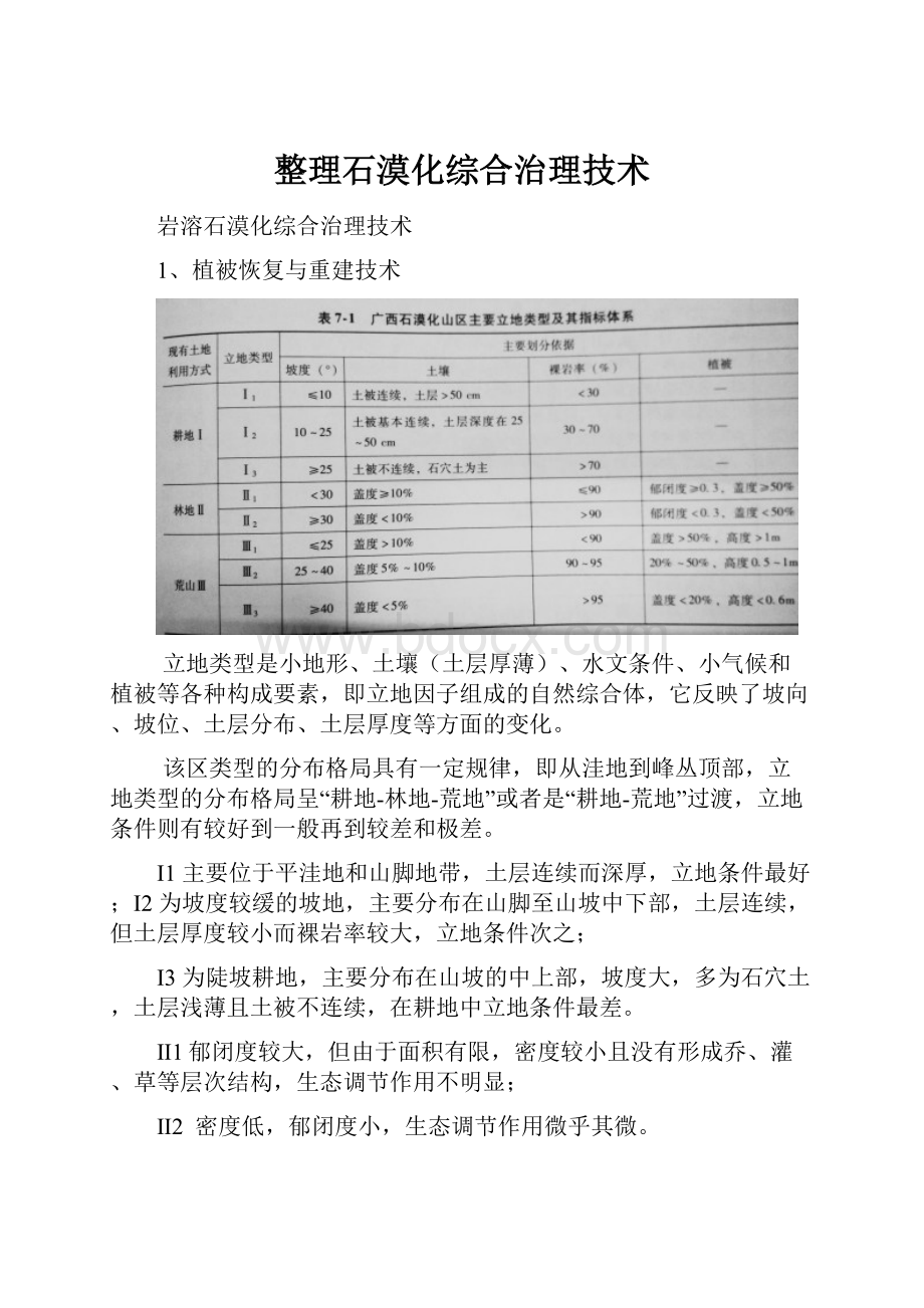 整理石漠化综合治理技术.docx_第1页