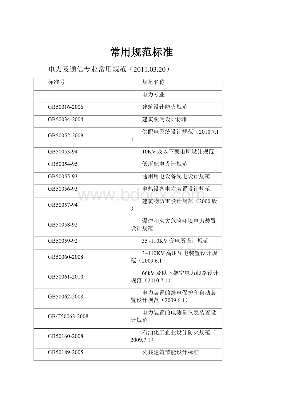 常用规范标准.docx_第1页