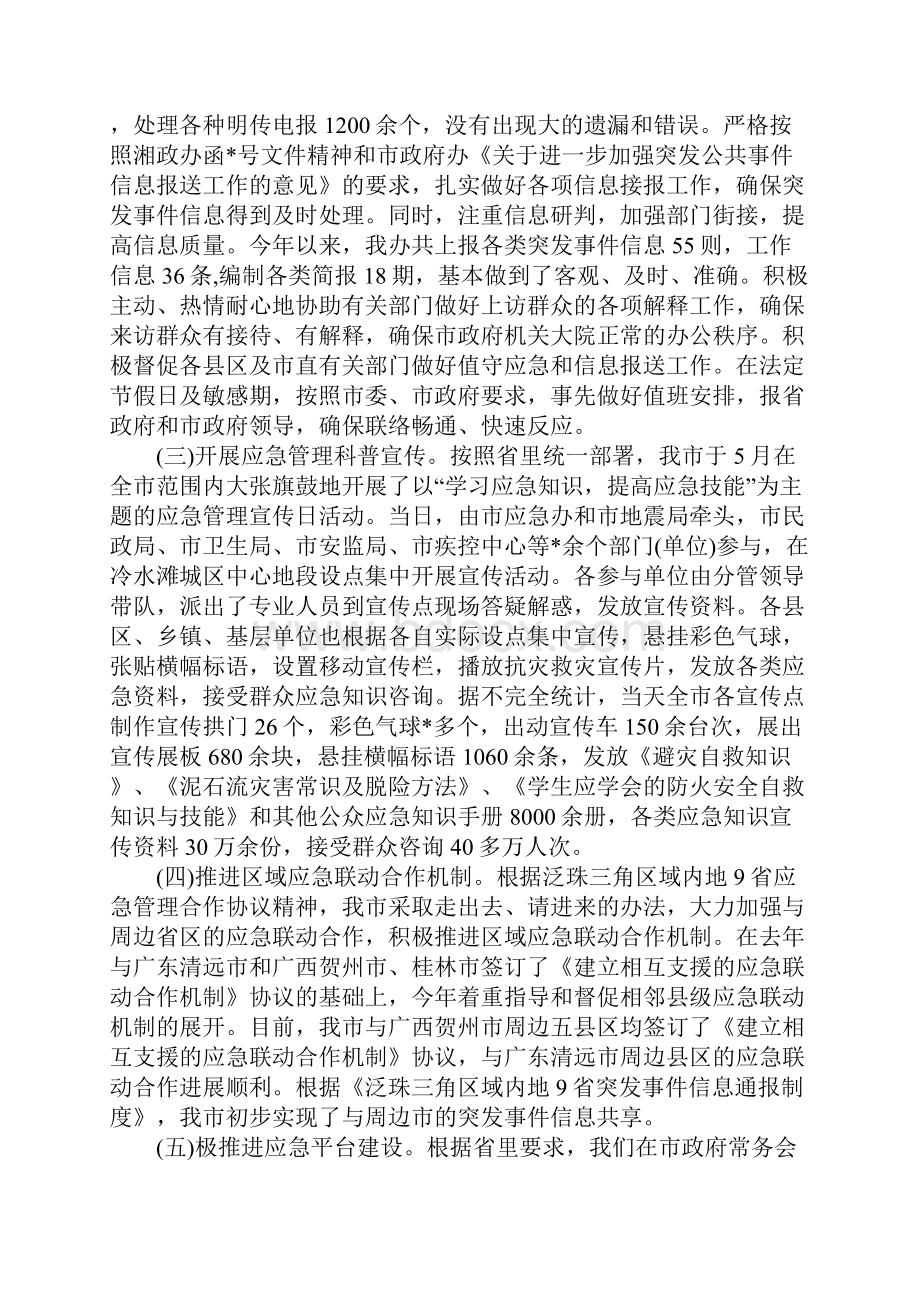 应急管理办公室工作总结与计划.docx_第2页