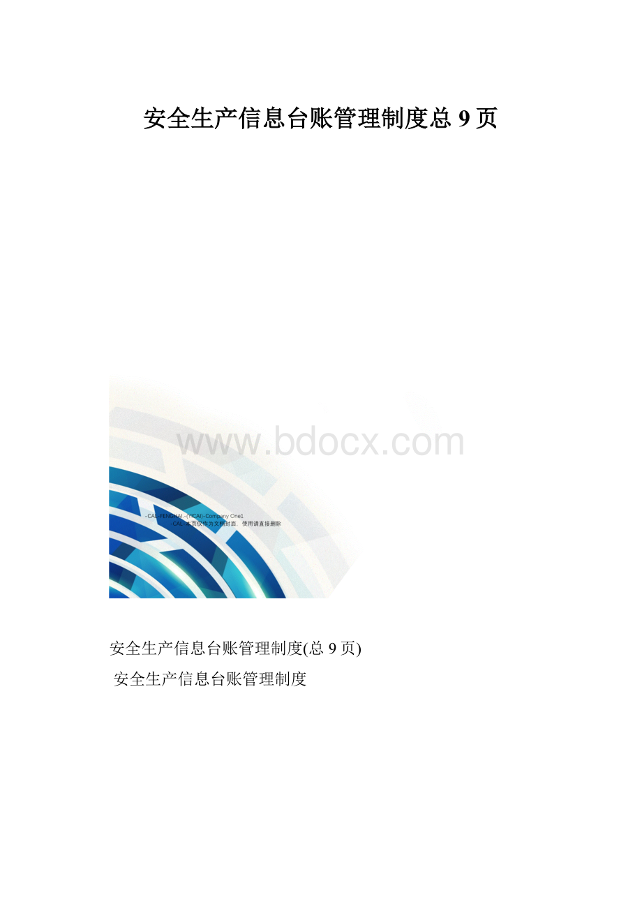 安全生产信息台账管理制度总9页.docx