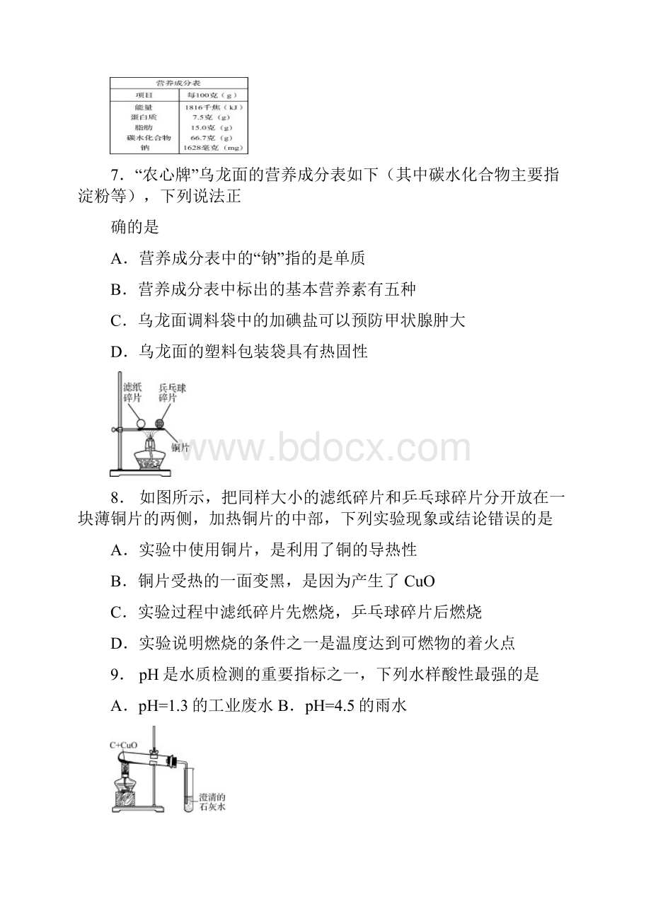 配套K12辽宁省阜新市中考化学真题试题含答案.docx_第3页