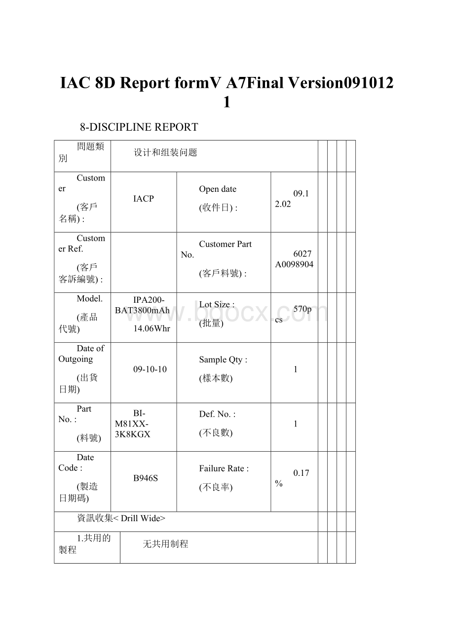 IAC 8D Report formV A7Final Version091012 1.docx