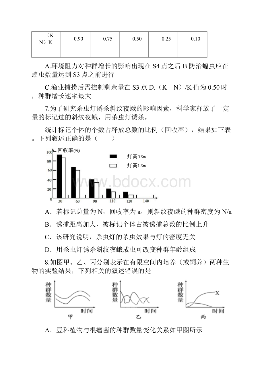 山东省学年高一月考生物试题 含答案.docx_第3页