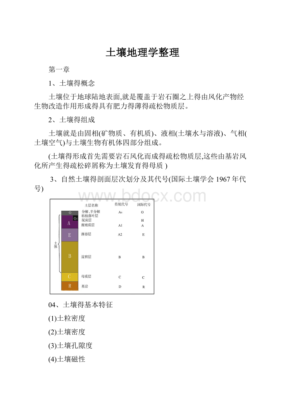 土壤地理学整理.docx