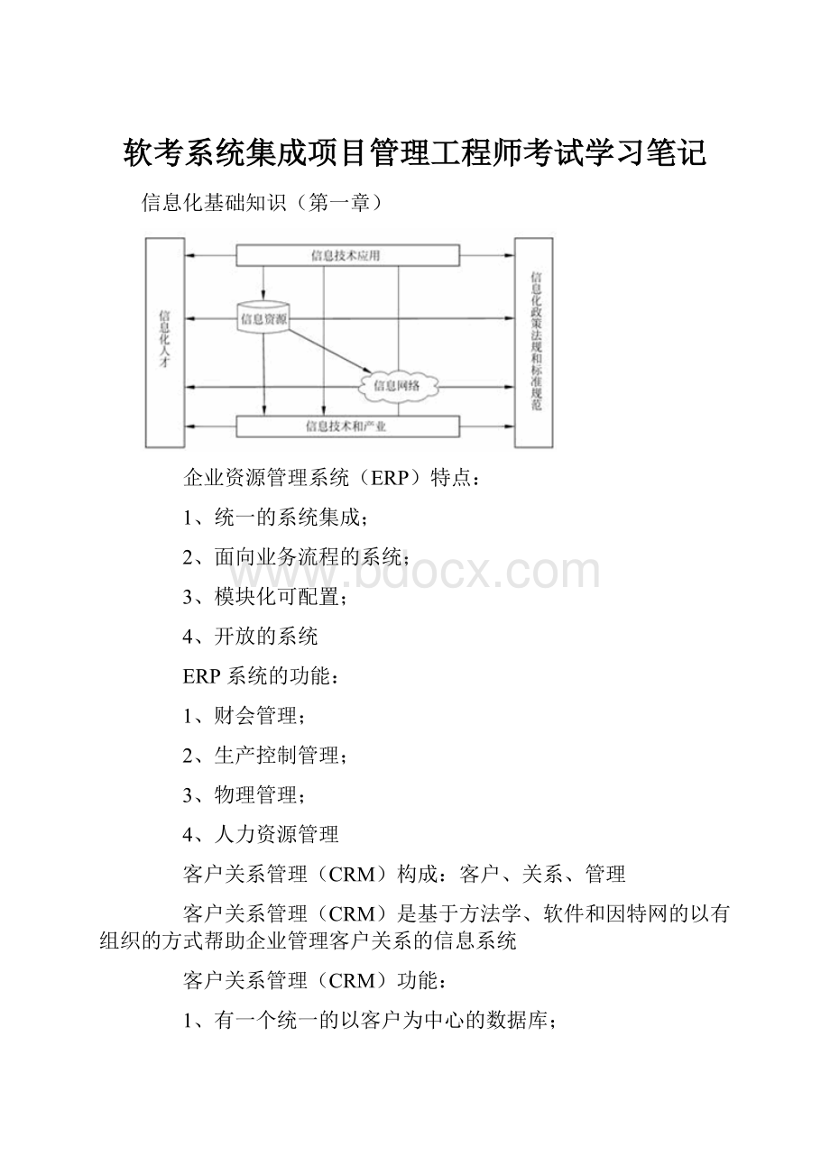 软考系统集成项目管理工程师考试学习笔记.docx_第1页