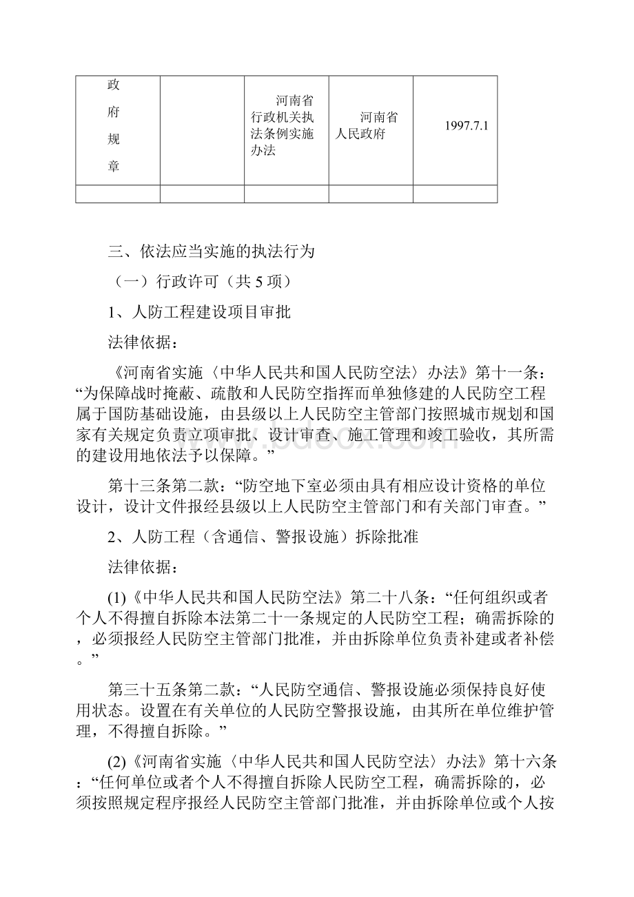 北关区人民防空办公室的行政执法依据.docx_第3页