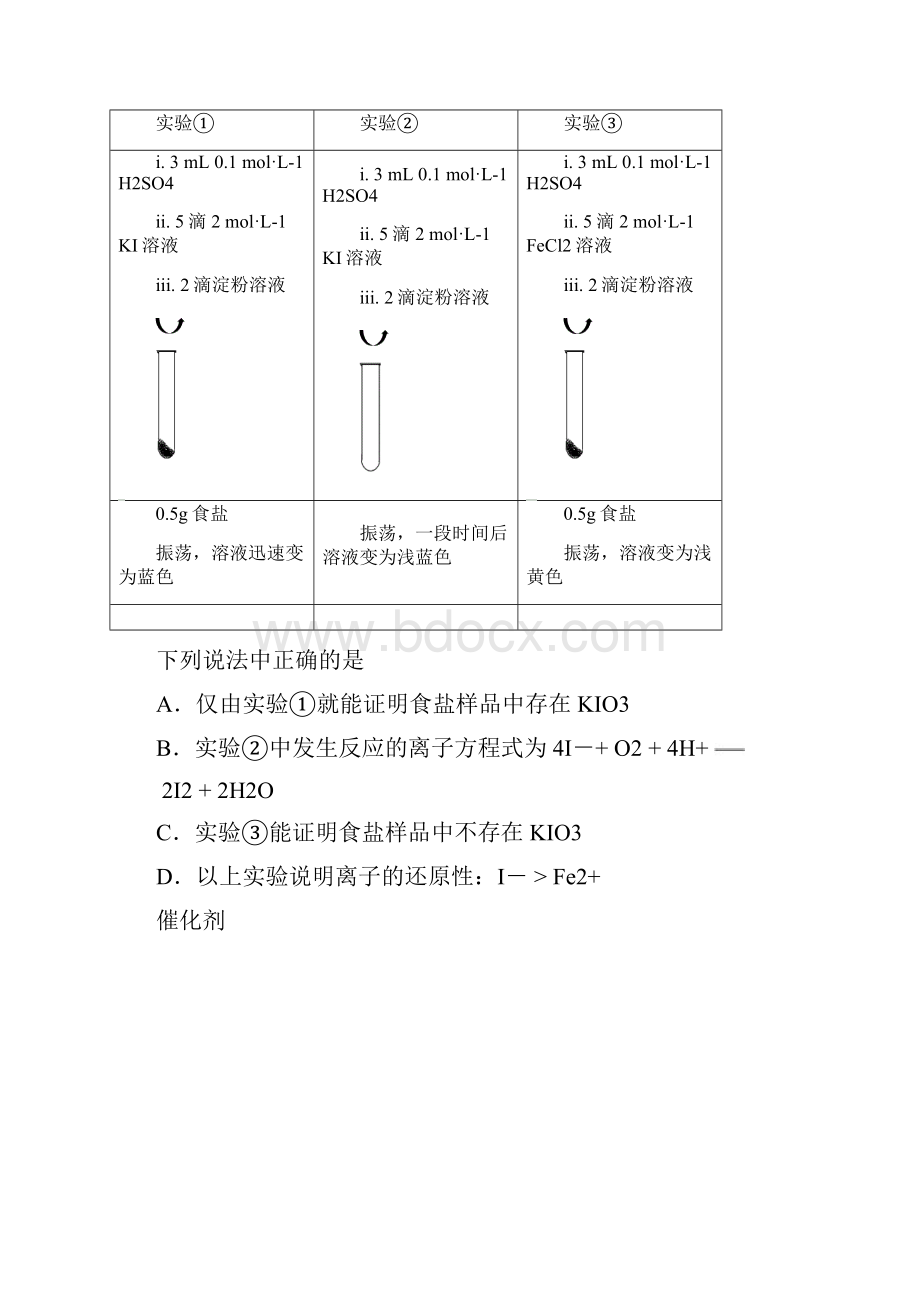 北京市海淀区届高三第二学期适应性练习理综化学试题及答案.docx_第3页