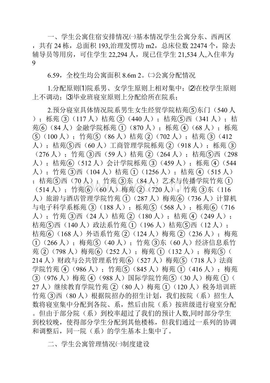 学院后勤集团学生公寓管理情况自我检查报告.docx_第3页