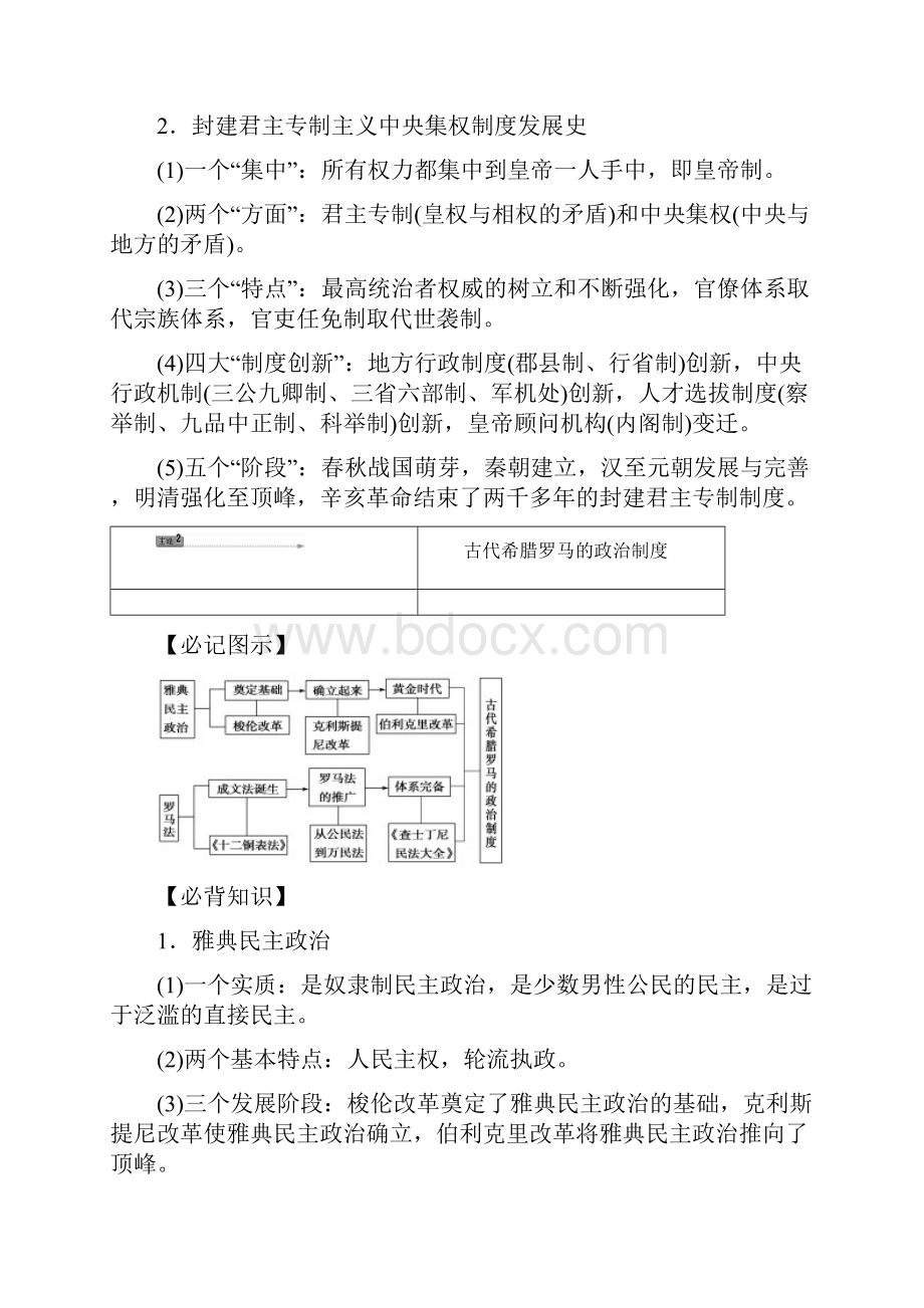 高考历史一轮人教新课标主题复习课一 古代中外与近.docx_第2页