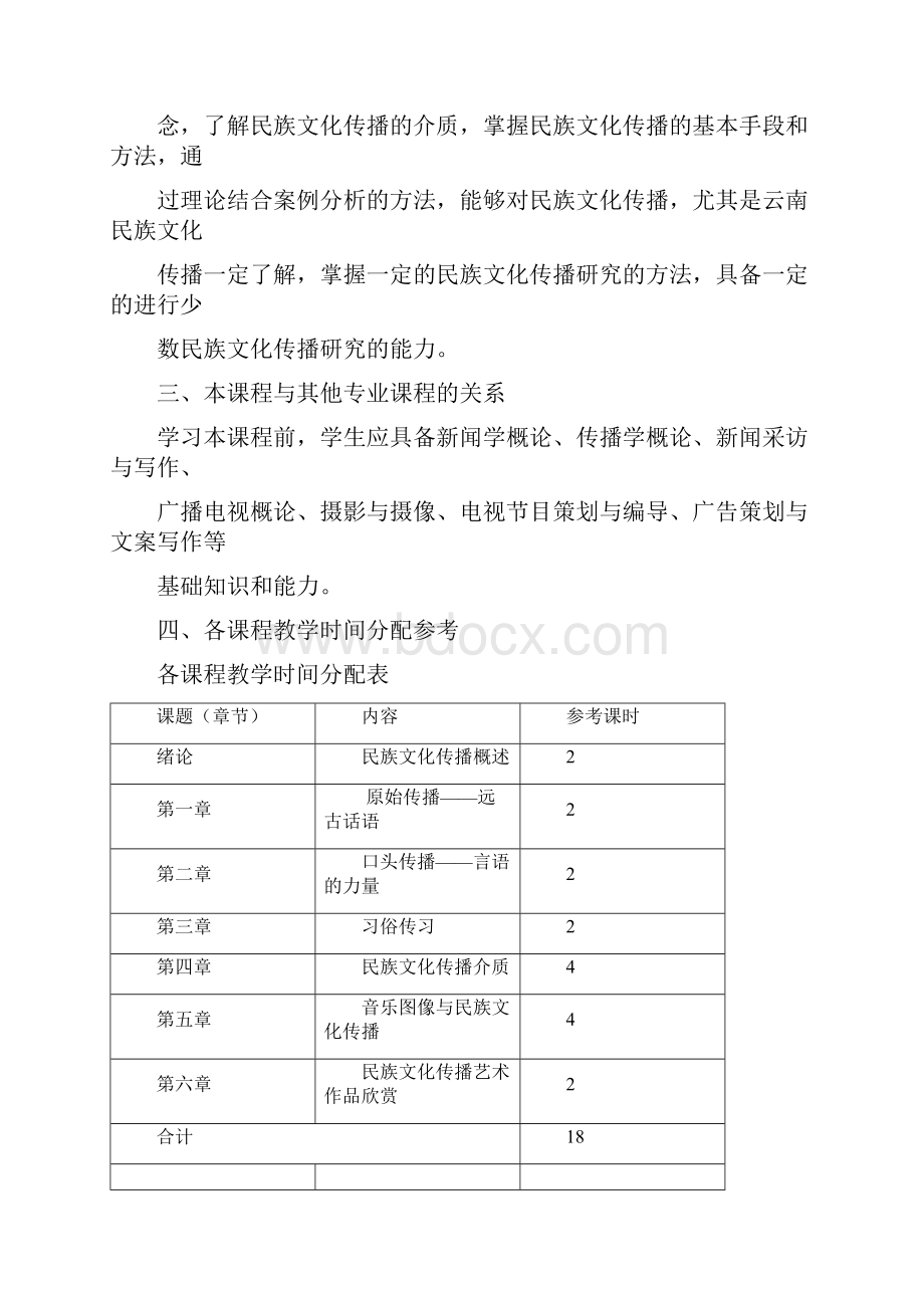 民族文化传播研究课程教学大纲.docx_第2页