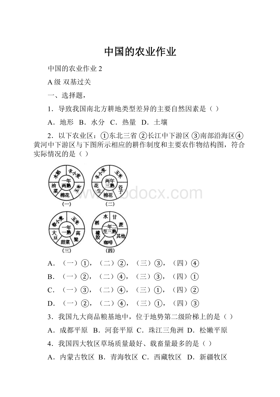 中国的农业作业.docx_第1页