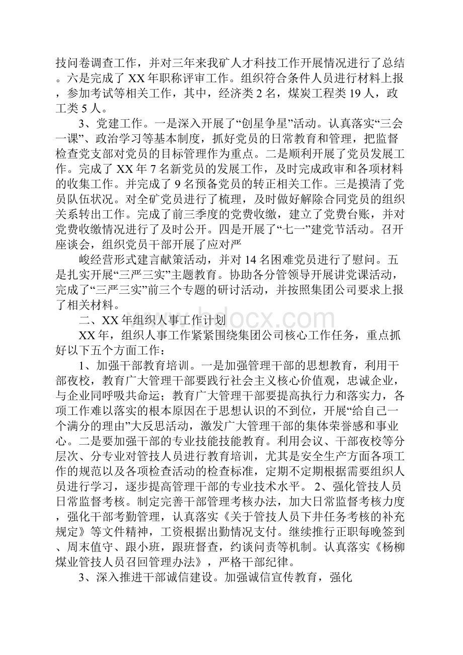 XX年组织人事工作总结.docx_第2页