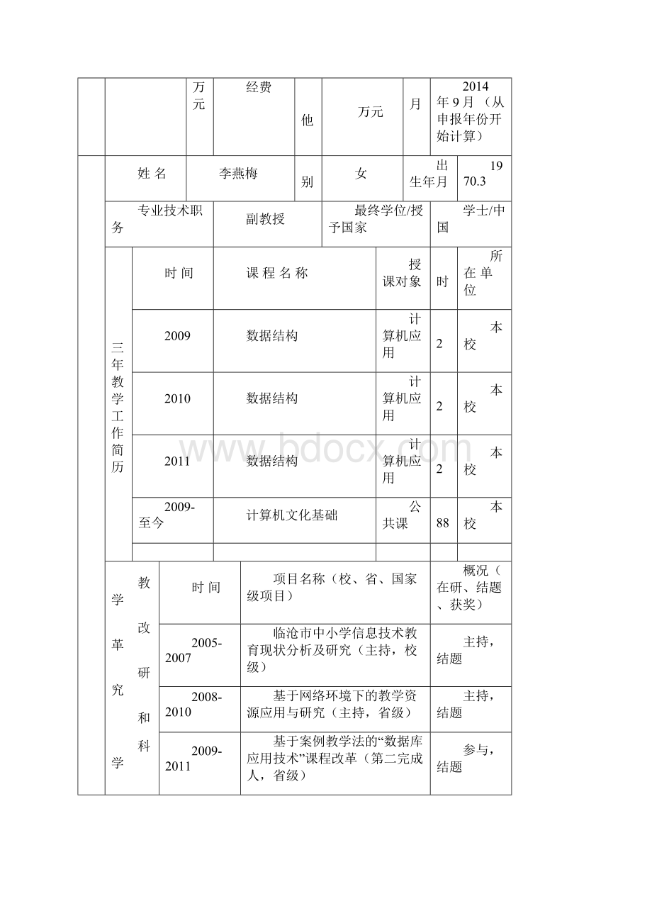 高等学校教学改革研究项目申报基于CDIO模式的数据结构课程.docx_第2页