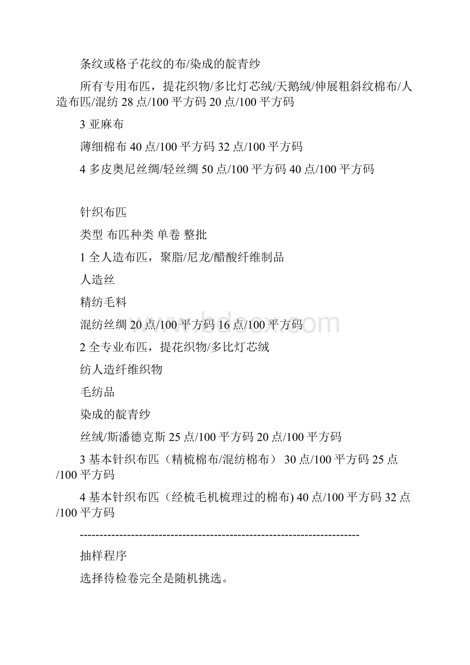 布匹检验标准四分制评分法及疵点描述知识分享.docx_第3页