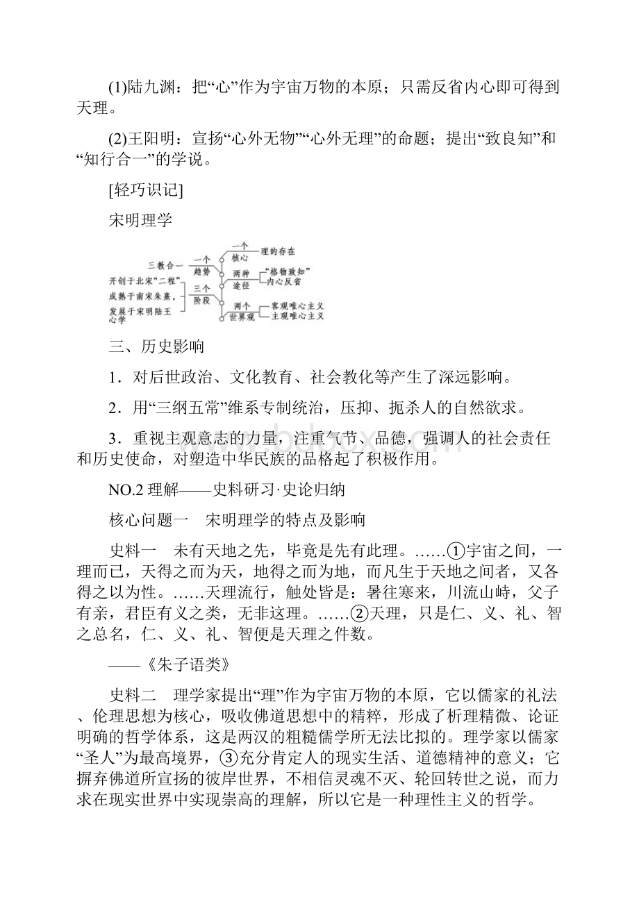 精品高考历史一轮总复习第12单元中国传统文化主流思想的演变与古代中国的科学技术与文学艺术第25讲宋明.docx_第2页