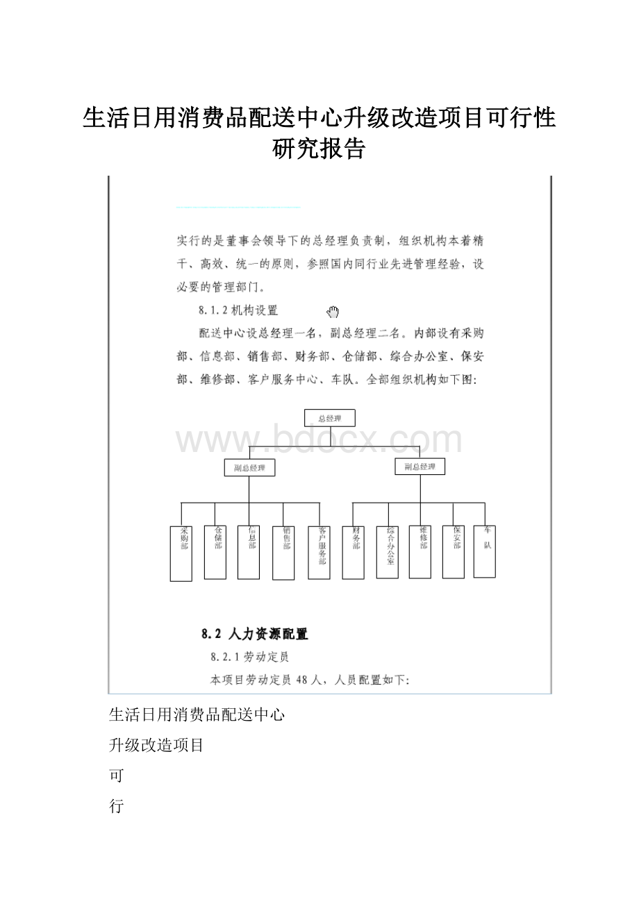 生活日用消费品配送中心升级改造项目可行性研究报告.docx