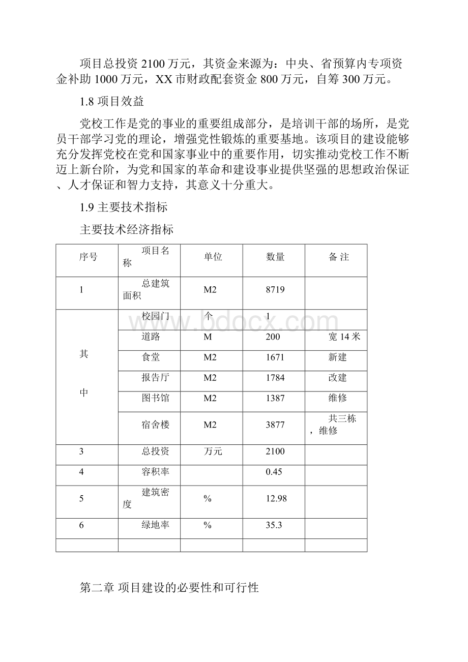 市委党校校园改造项目可行性研究报告.docx_第2页