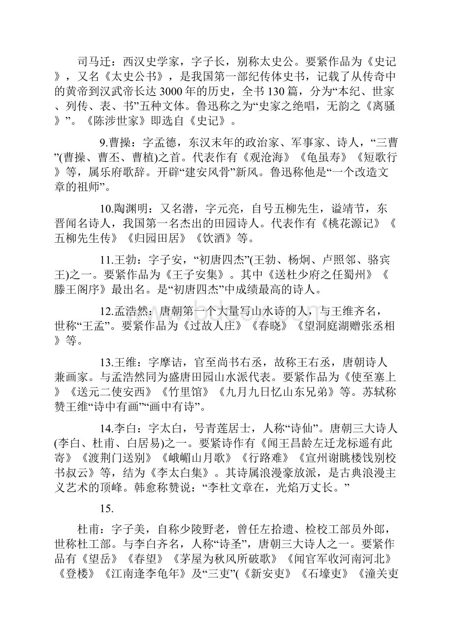 中国古今文学作品及作家.docx_第2页