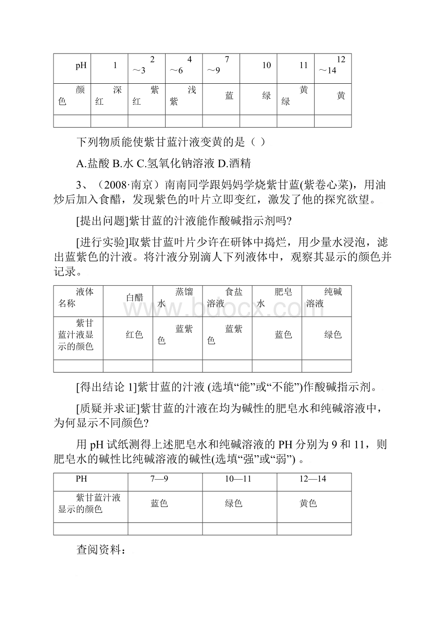 中考化学《常见的酸和碱》考点例析及高分冲刺强化训练.docx_第3页