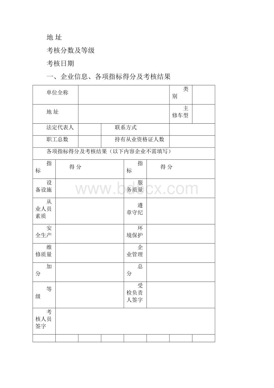 一二类汽车维修企业质量信誉考核申请表11页精选文档.docx_第2页