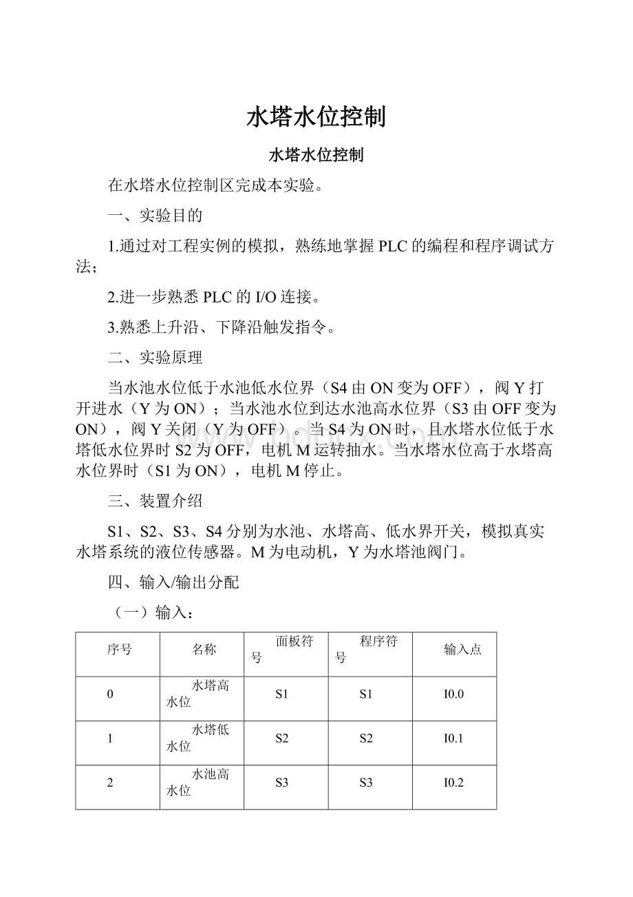 水塔水位控制.docx_第1页