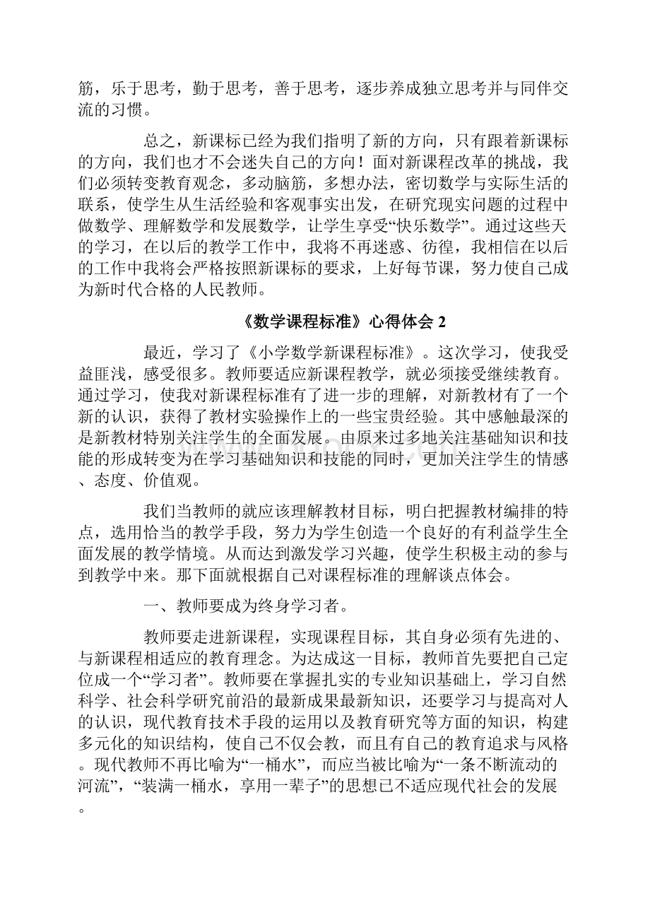 关于《数学课程标准》心得体会精选8篇.docx_第3页