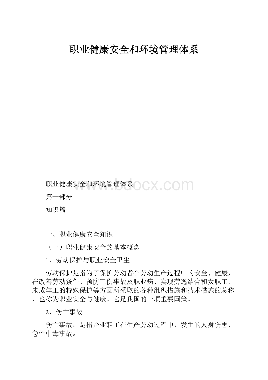 职业健康安全和环境管理体系.docx