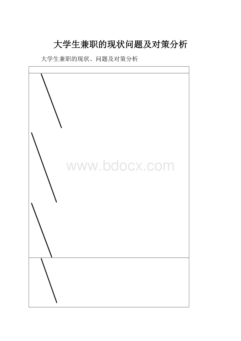 大学生兼职的现状问题及对策分析.docx_第1页