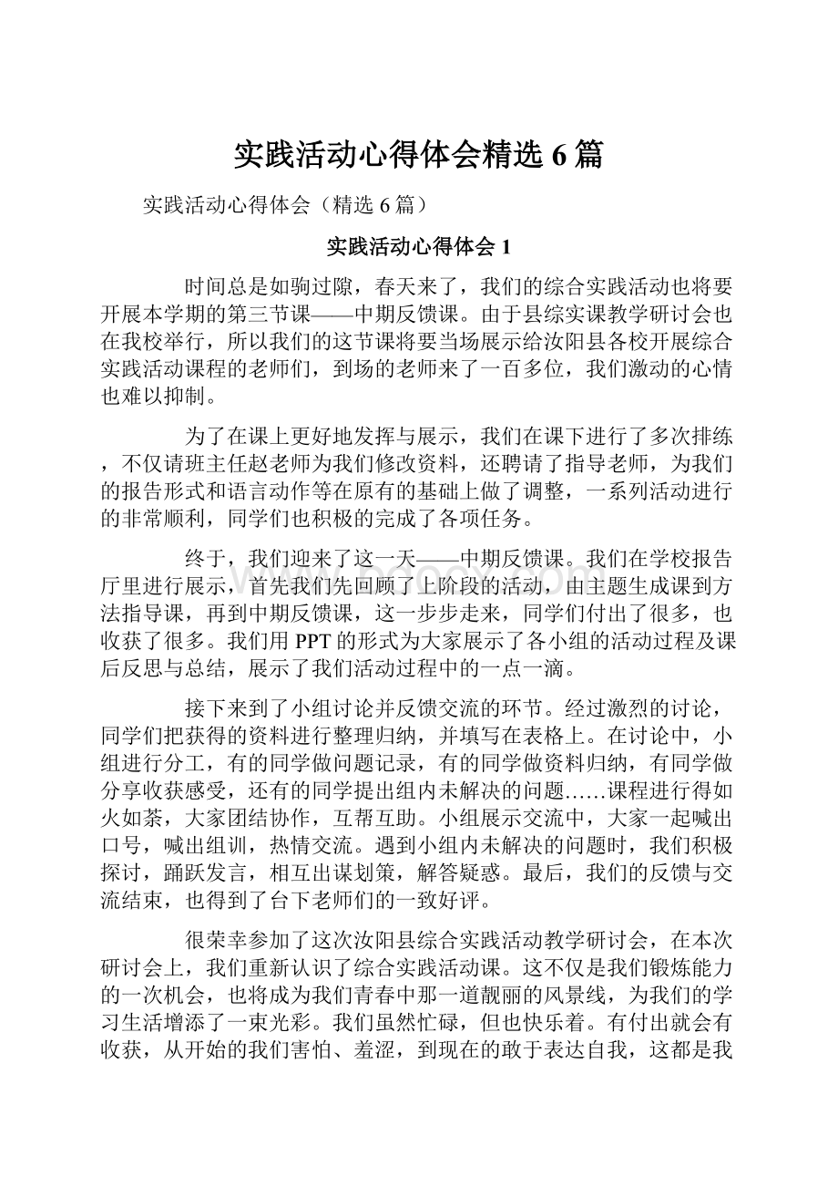 实践活动心得体会精选6篇.docx