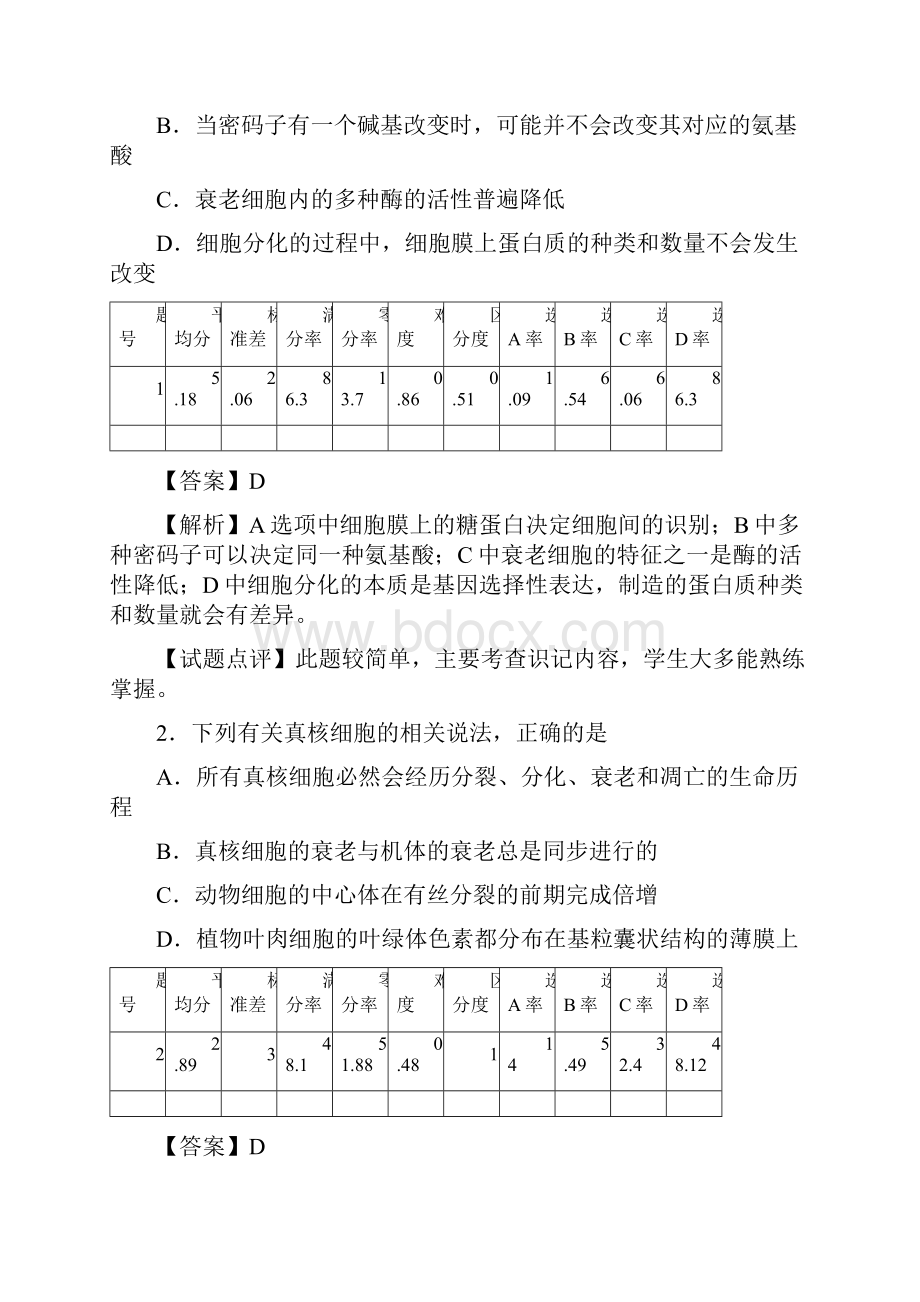宜昌市四月调考生物质量分析报告.docx_第2页