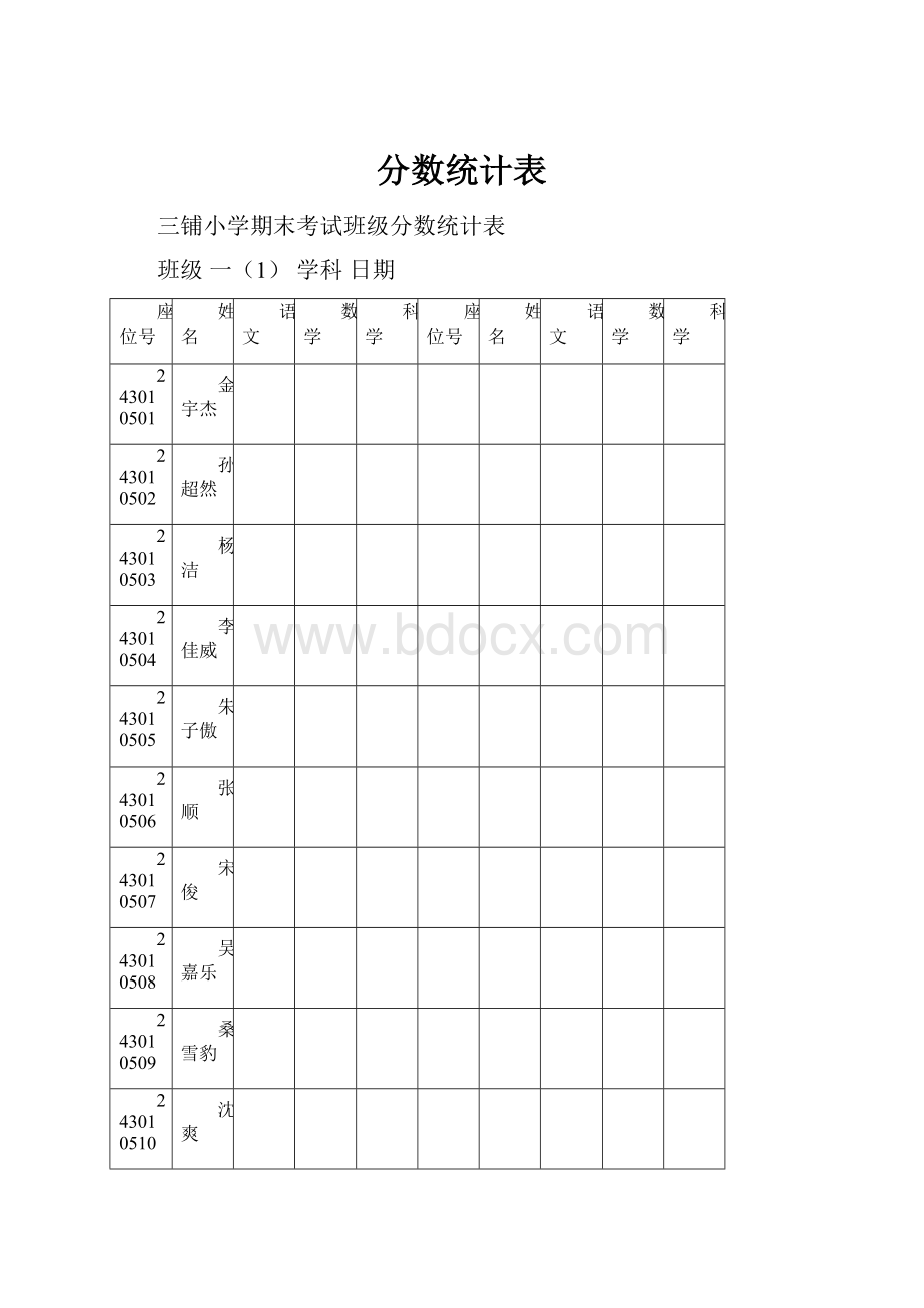 分数统计表.docx_第1页