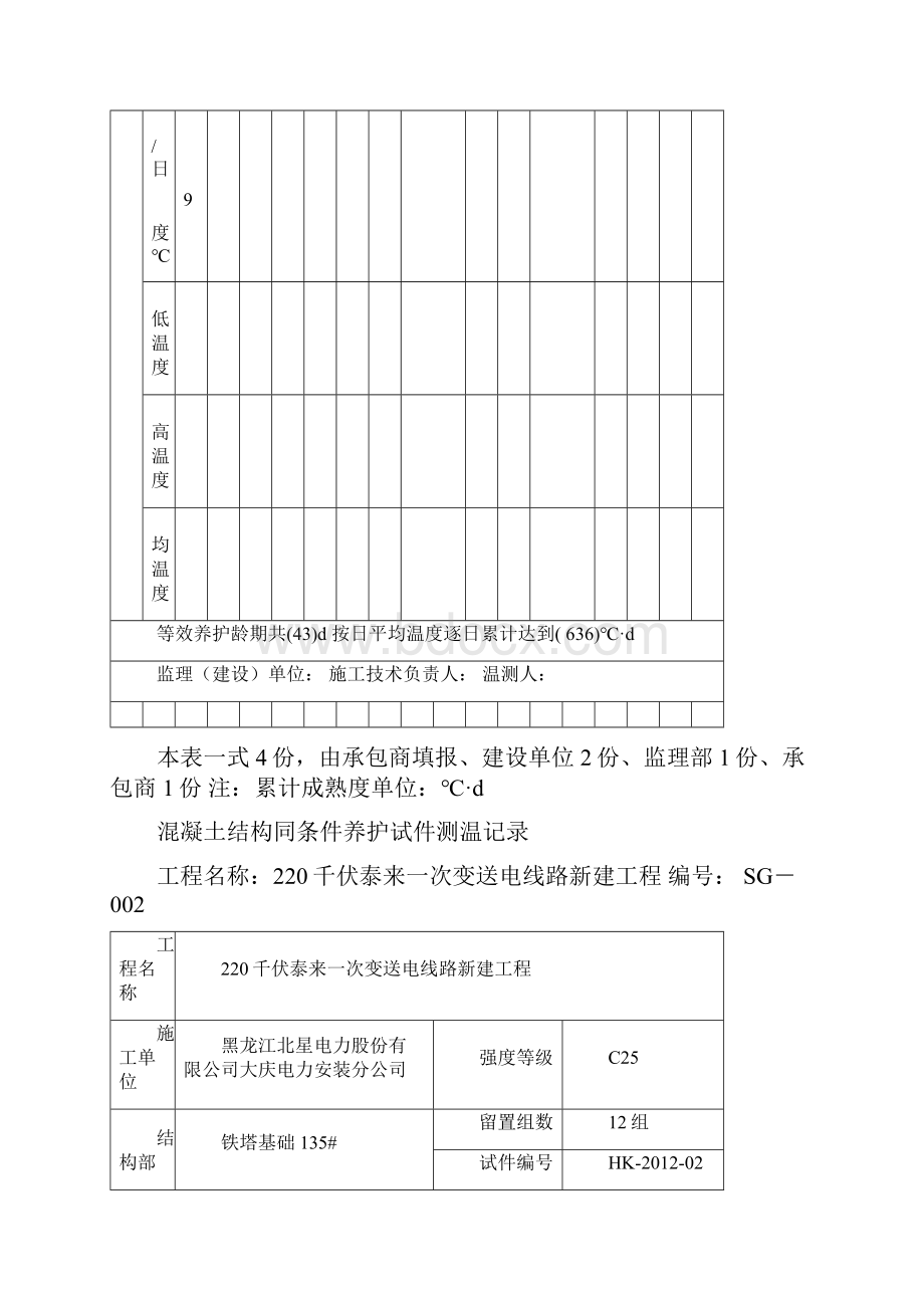 混凝土结构同条件养护试件测温度记.docx_第3页