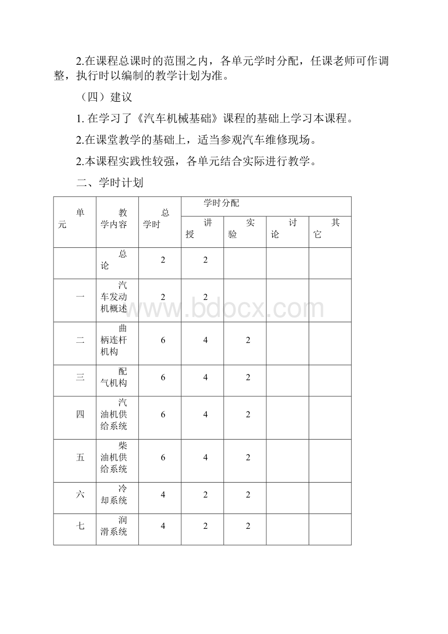 《汽车构造》课程教学大纲之欧阳科创编.docx_第2页