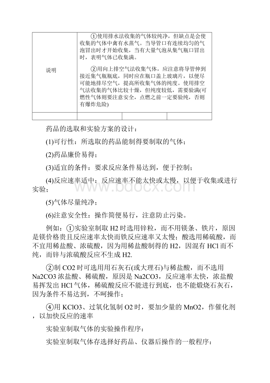 九年级化学实验室制取和收集气体装置连接顺序的确定规律.docx_第3页