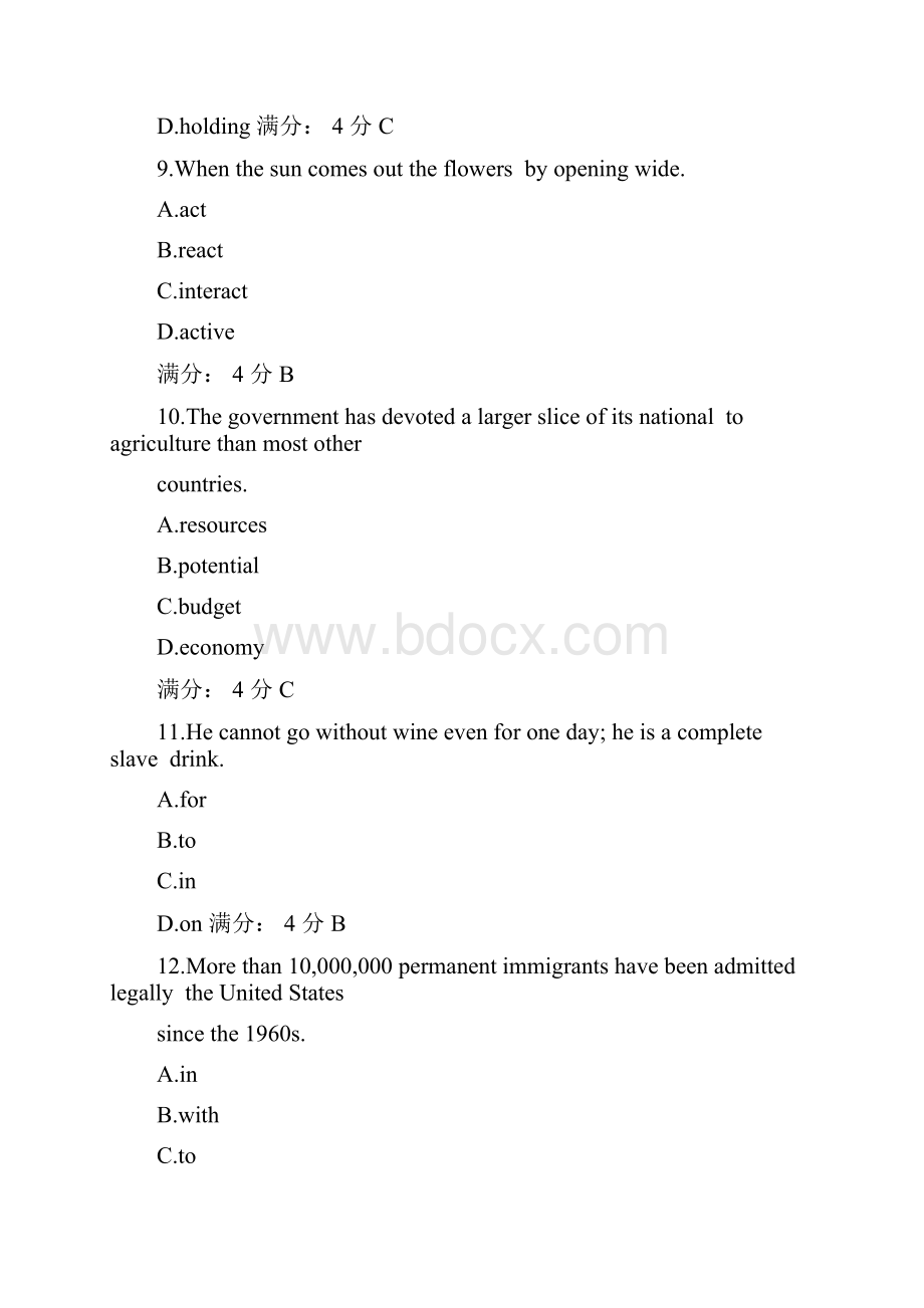 吉大《新发展英语综合教程二》在线作业通用试题库答案解析大全.docx_第3页