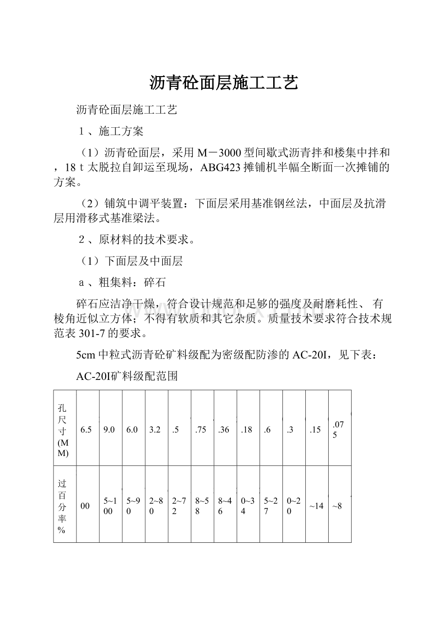 沥青砼面层施工工艺.docx_第1页