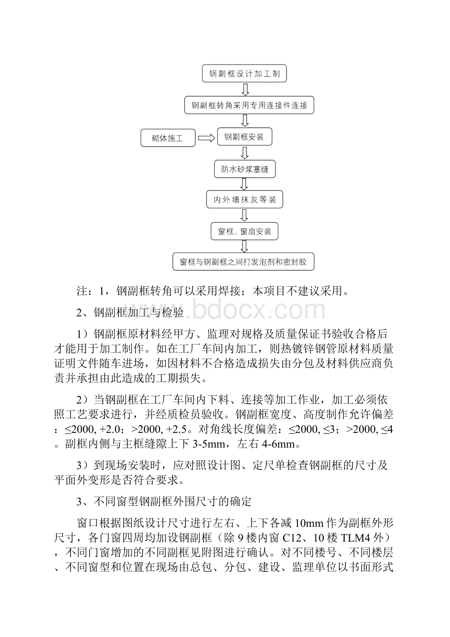 铝合金窗钢副框施工技术交底.docx_第2页