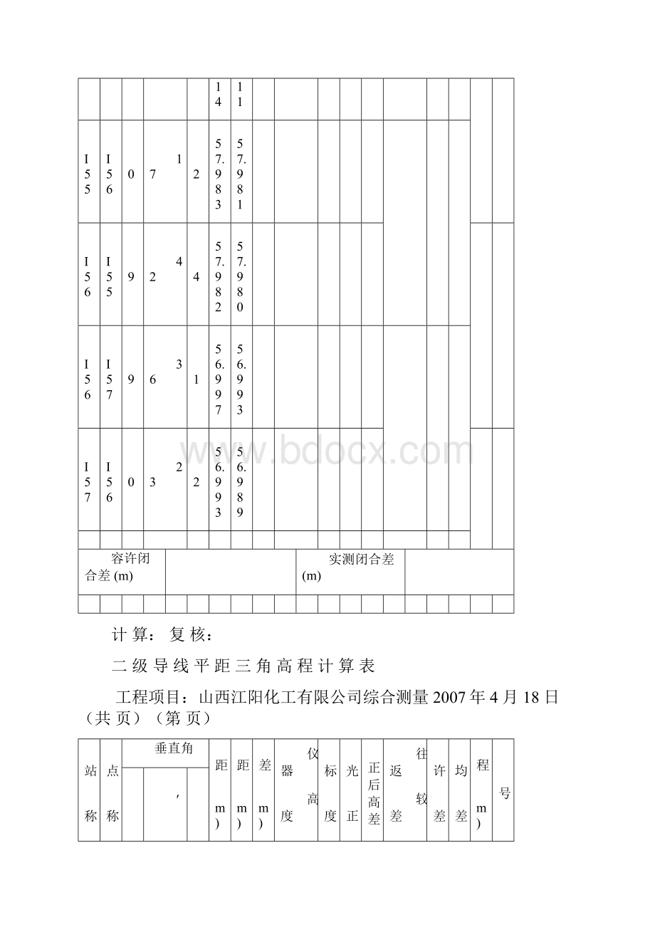 II级导线平距计算表.docx_第3页