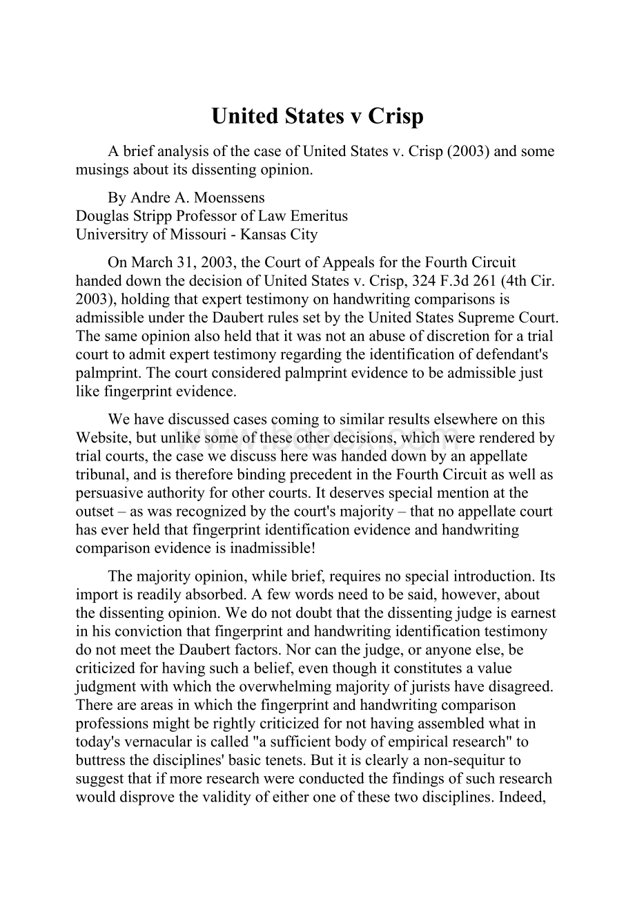 United States v Crisp.docx_第1页