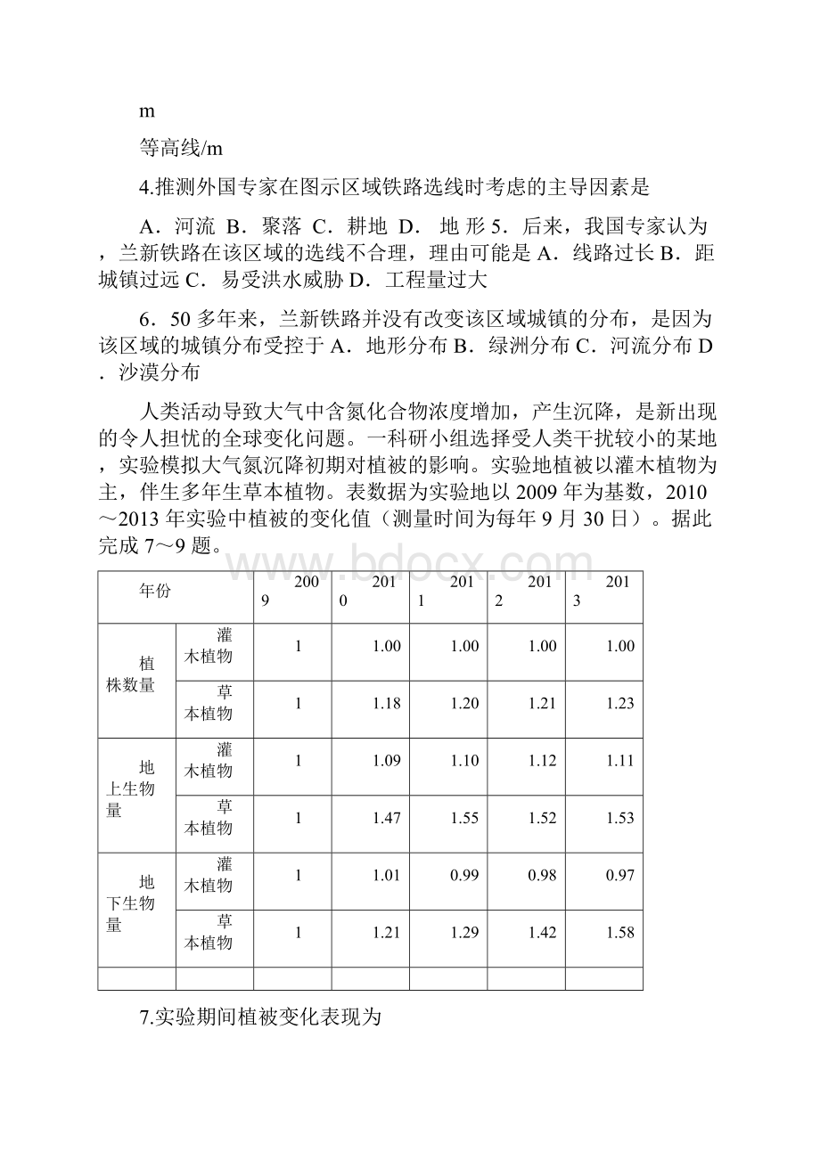 全国文综卷全国卷ⅠⅡ可编辑修改word版.docx_第2页