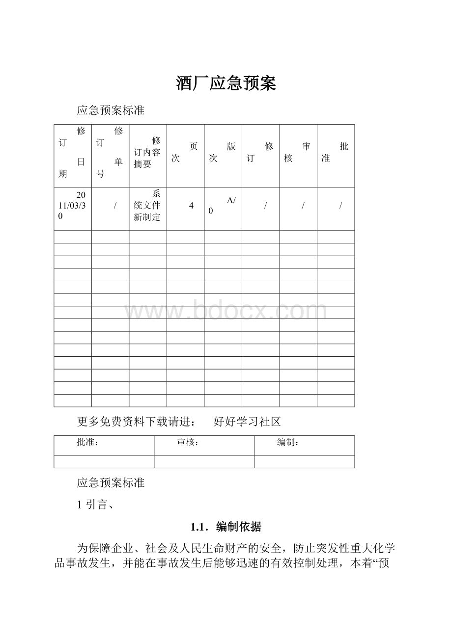 酒厂应急预案.docx_第1页