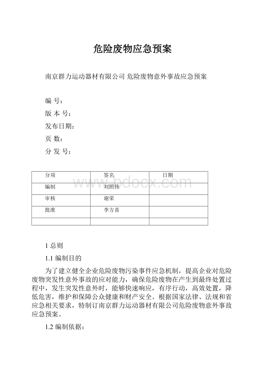 危险废物应急预案.docx