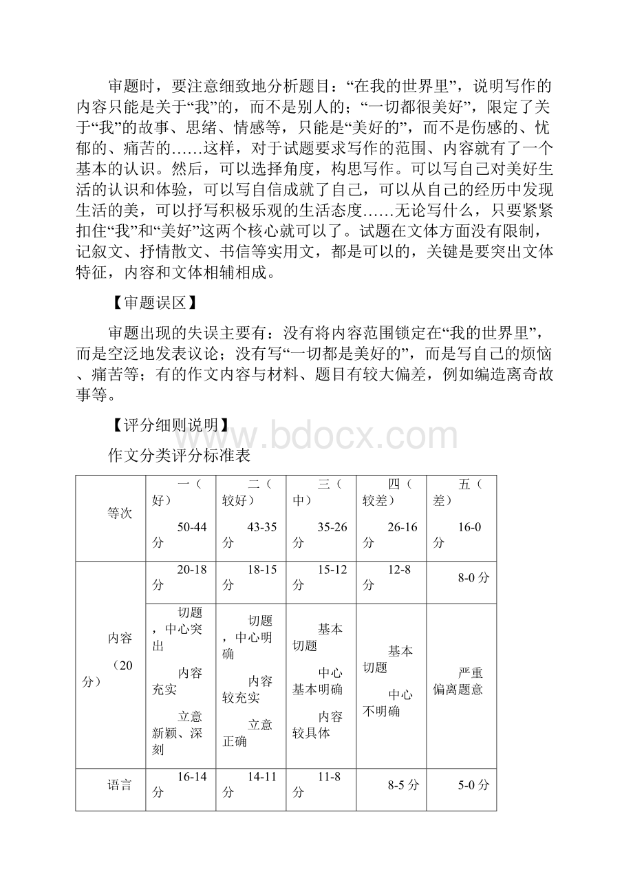 中考标卷作文层级解析及升格示例讲解.docx_第2页