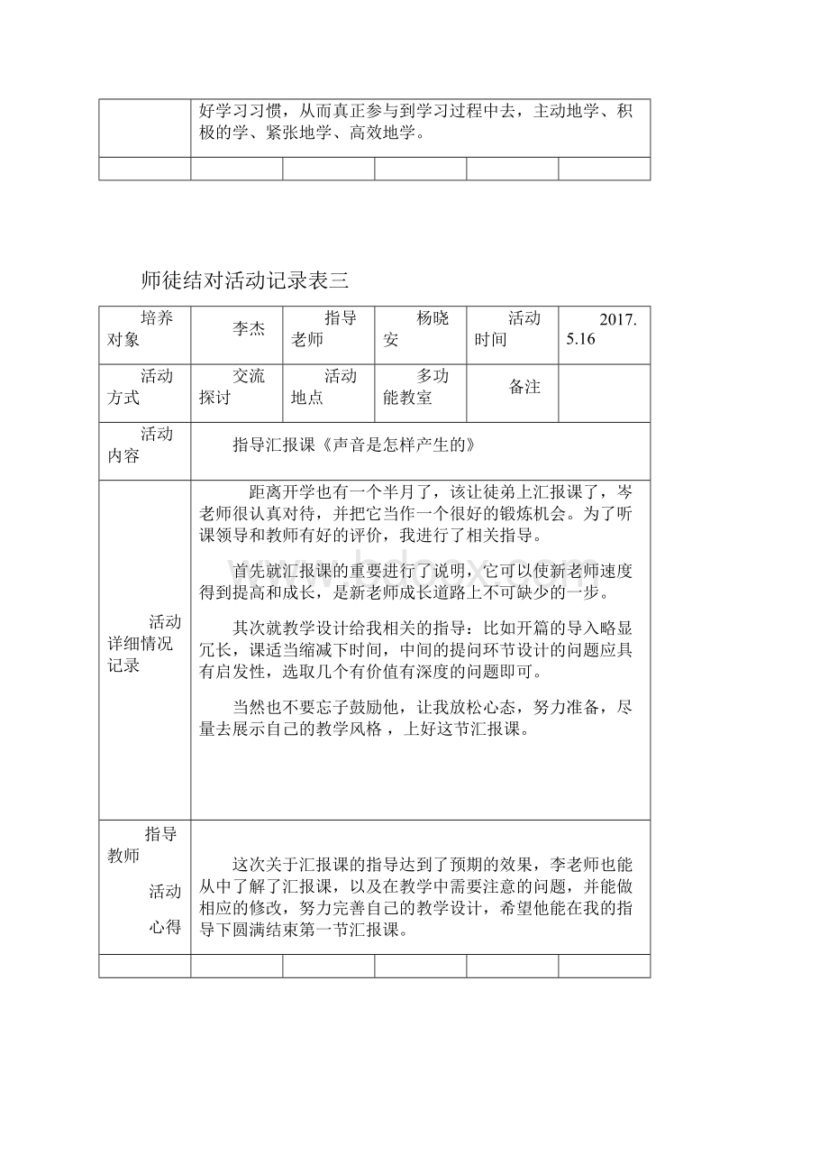 师徒结对活动记录表 徒弟.docx_第3页